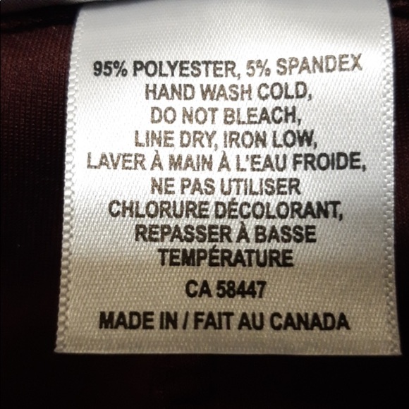 MARALLIS Burgandy Leather Look Textured Scuba Pants NWT!!! XXL - Picture 7 of 8